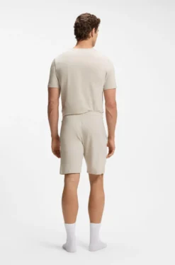 Logo-embroidered shorts in stretch cotton
