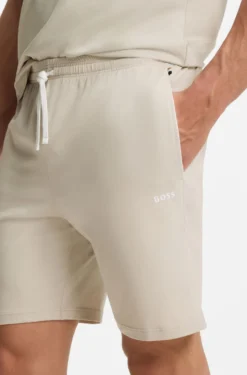Logo-embroidered shorts in stretch cotton