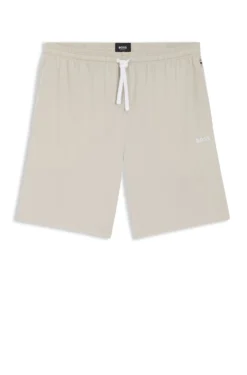 Logo-embroidered shorts in stretch cotton