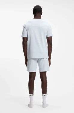 Logo-embroidered T-shirt in stretch cotton