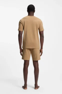 Logo-embroidered T-shirt in stretch cotton