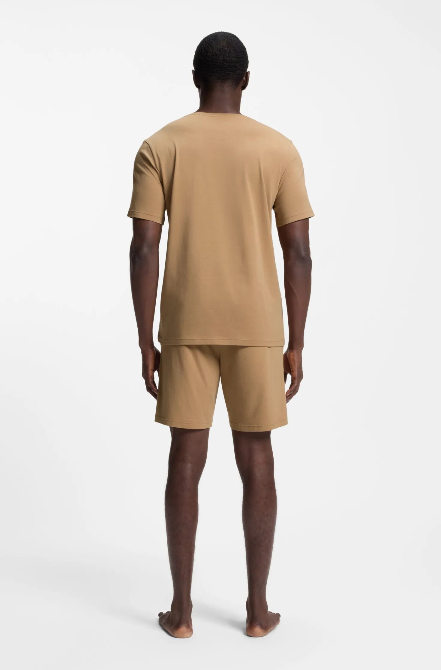 Logo-embroidered T-shirt in stretch cotton