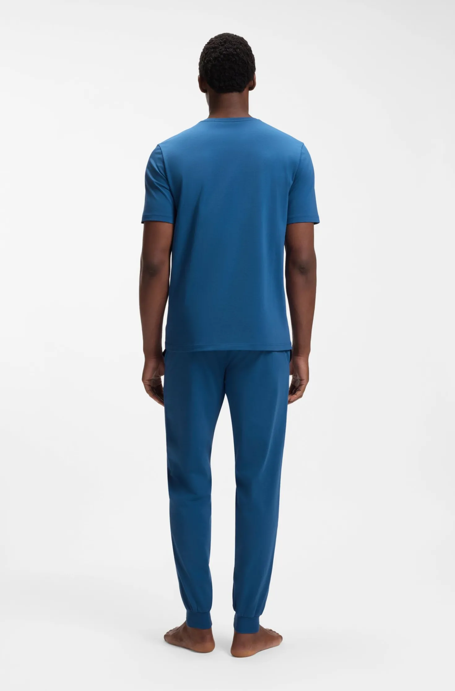 Logo-embroidered T-shirt in stretch cotton