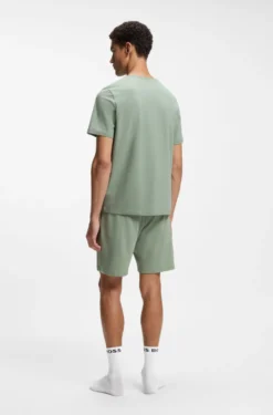 Logo-embroidered T-shirt in stretch cotton