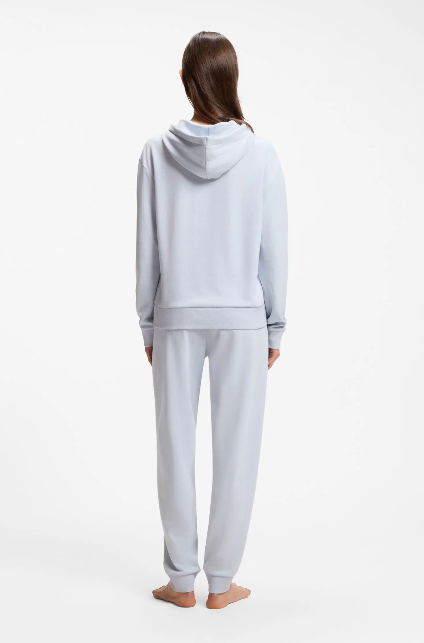 Logo hoodie with signature-stripe cords