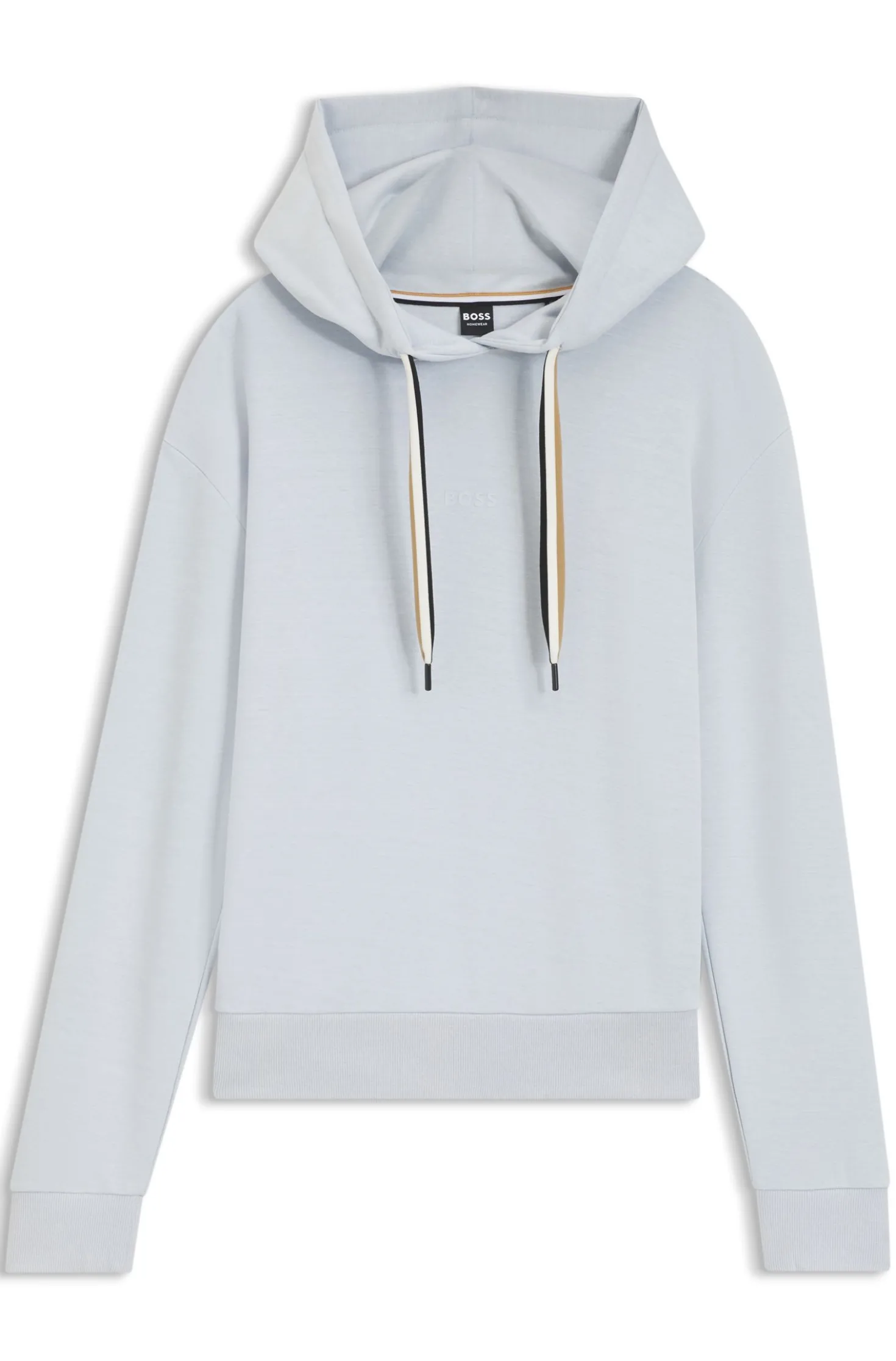 Logo hoodie with signature-stripe cords