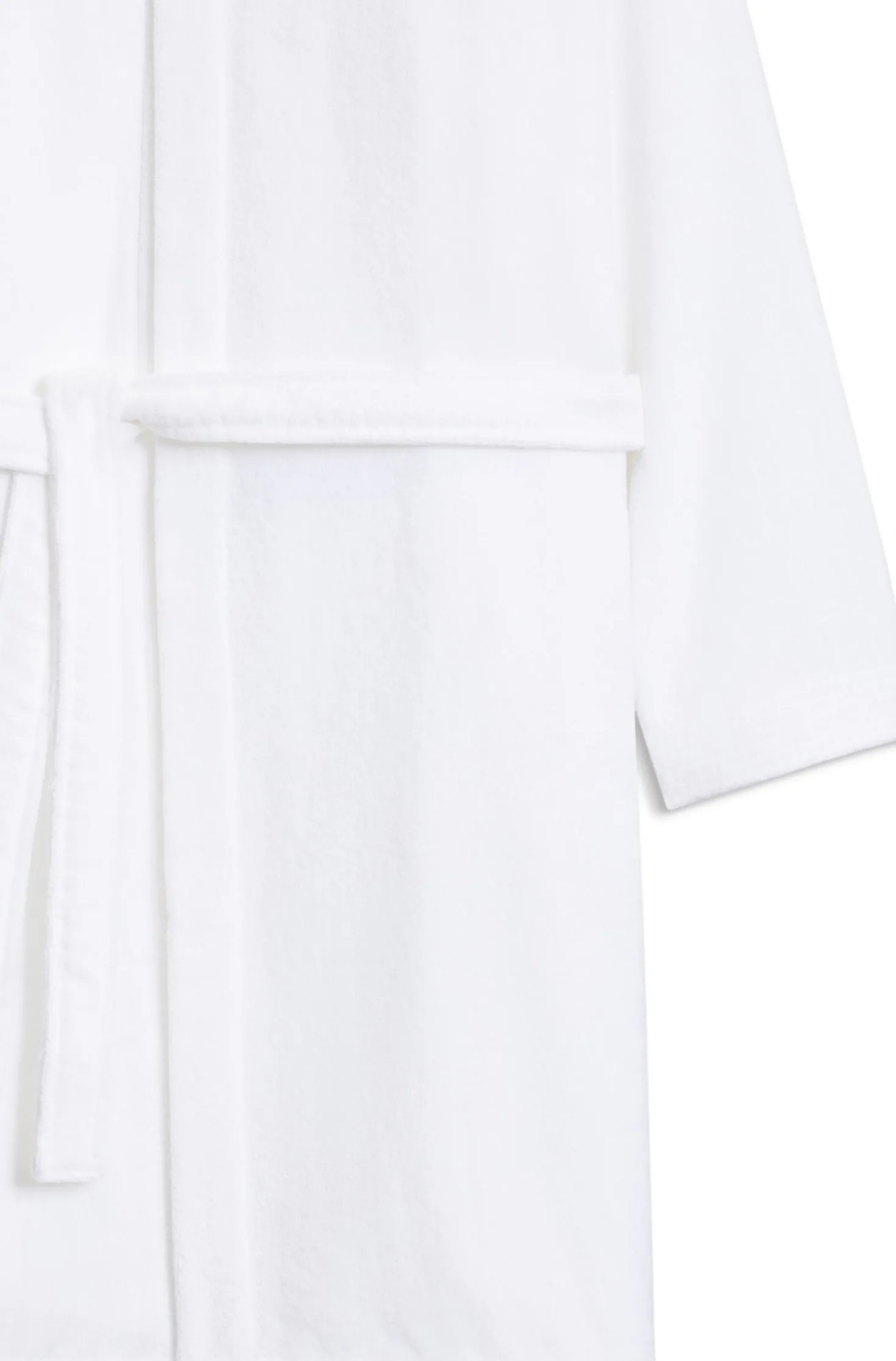 Logo-lapel dressing gown in long-fibre cotton