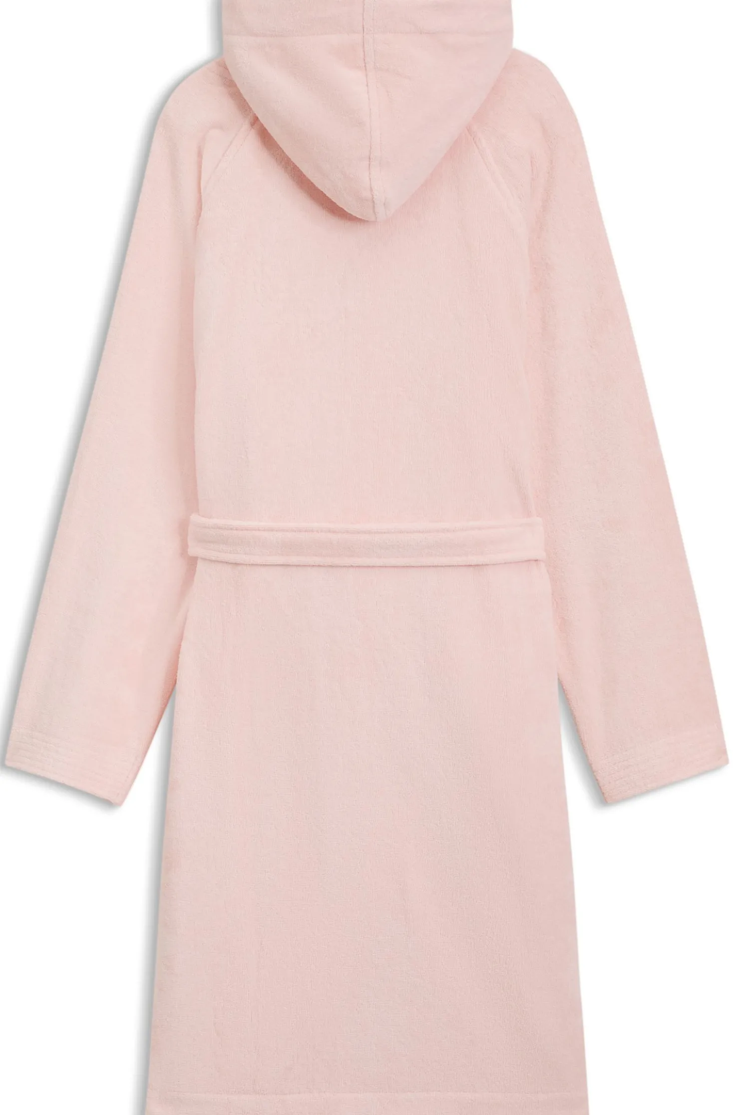 Logo-lapel dressing gown in long-fibre cotton