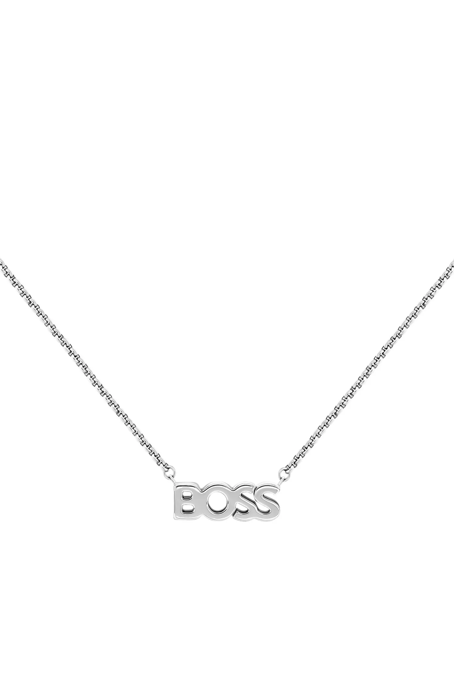 Logo necklace in stainless steel