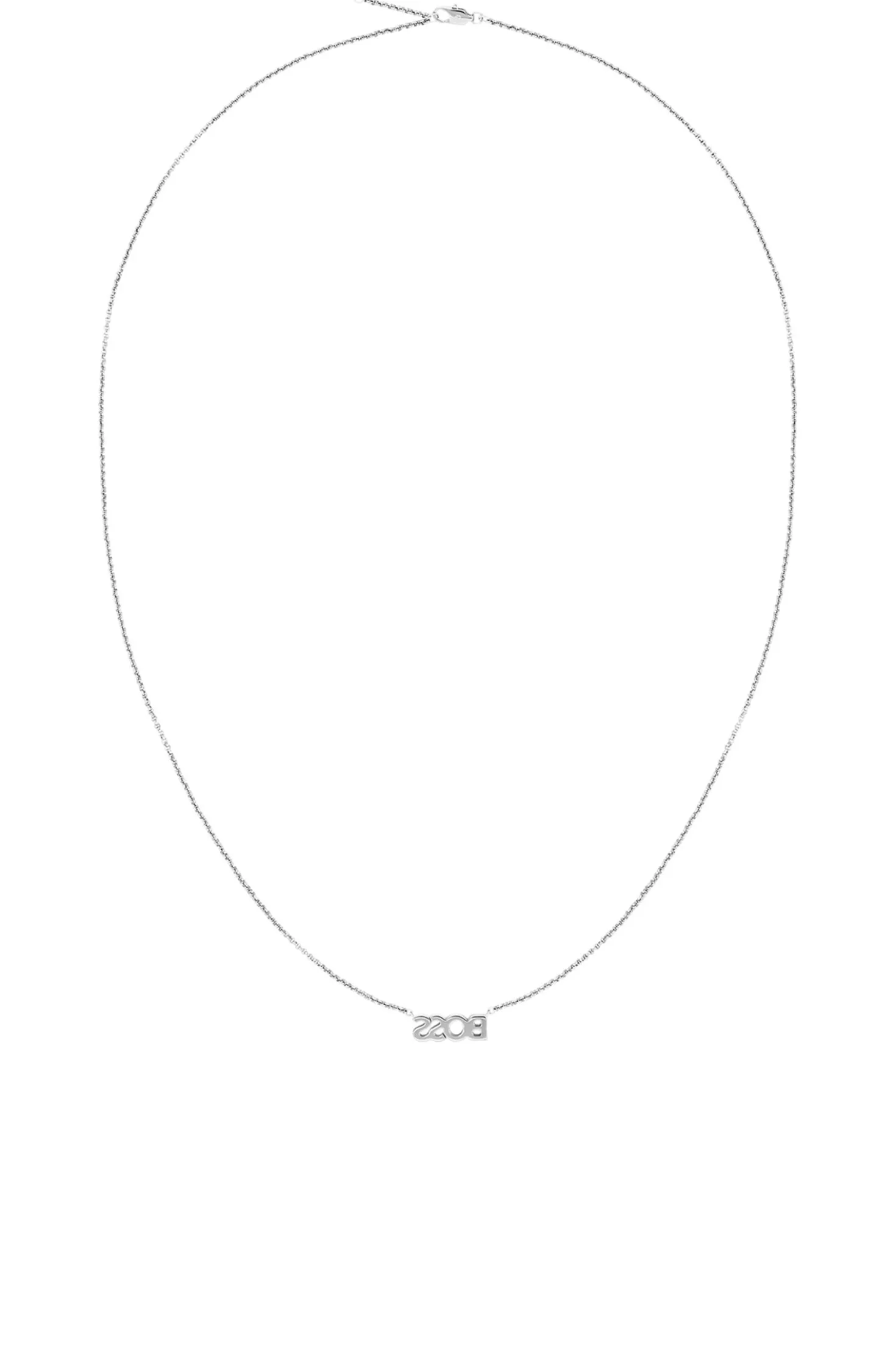 Logo necklace in stainless steel