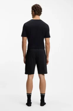 Logo-print loungewear shorts in cotton terry