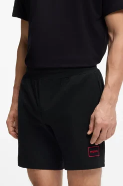 Logo-print loungewear shorts in stretch cotton