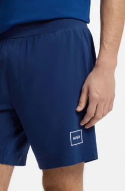 Logo-print loungewear shorts in stretch cotton