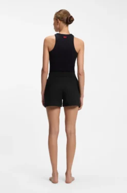 Logo-print shorts in stretch fabric