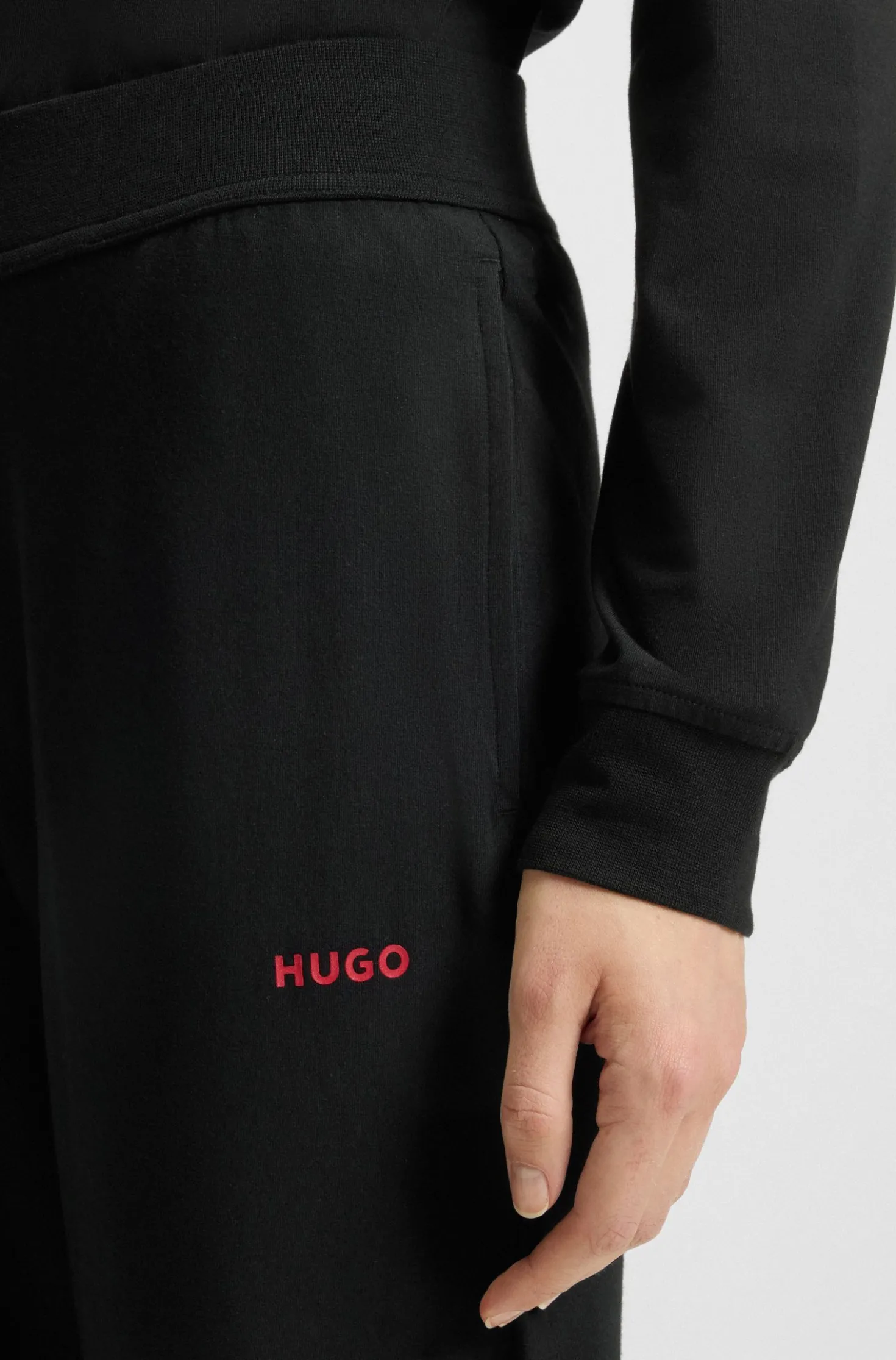 Logo-print tracksuit bottoms in stretch modal and cotton