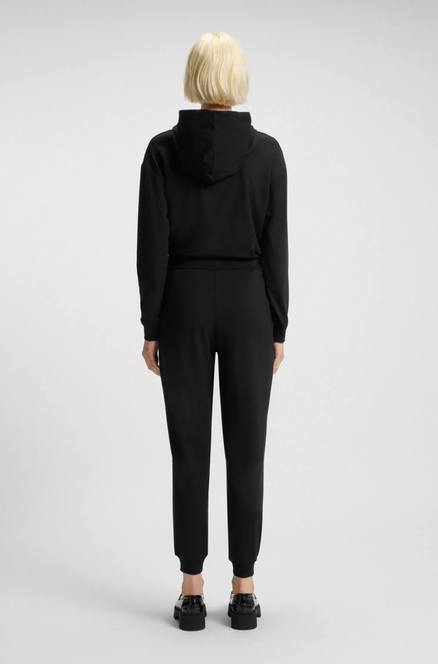 Logo-print tracksuit bottoms in stretch modal and cotton