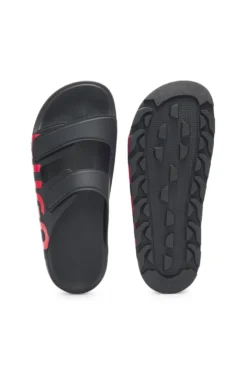 Logo sandals with double touch-closure straps