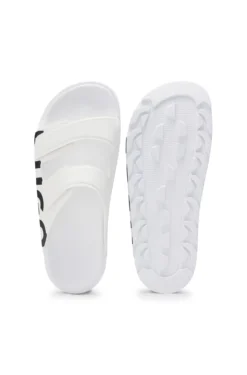 Logo sandals with double touch-closure straps