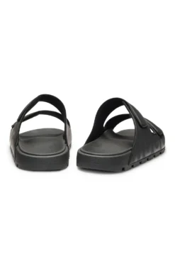 Logo sandals with double touch-closure straps