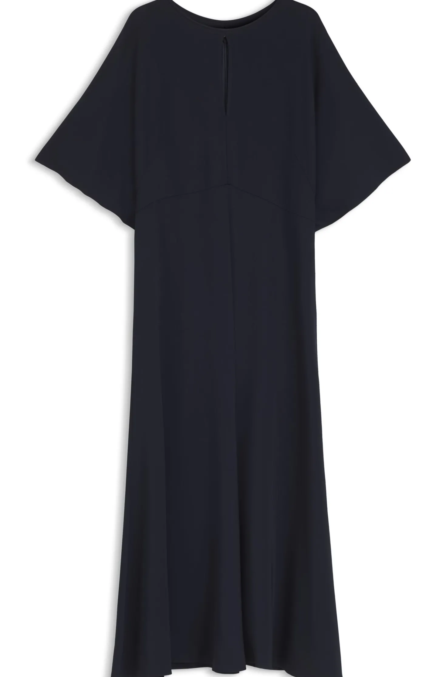 Long-length business dress in stretch crepe