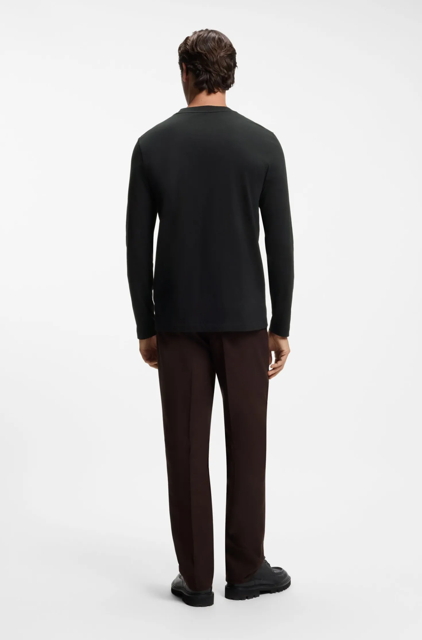 Long-sleeved T-shirt in cotton with logo detail