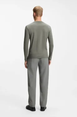 Long-sleeved T-shirt in cotton with logo patch
