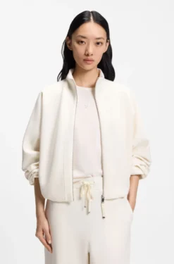 Loose-fit bomber jacket in stretch jersey