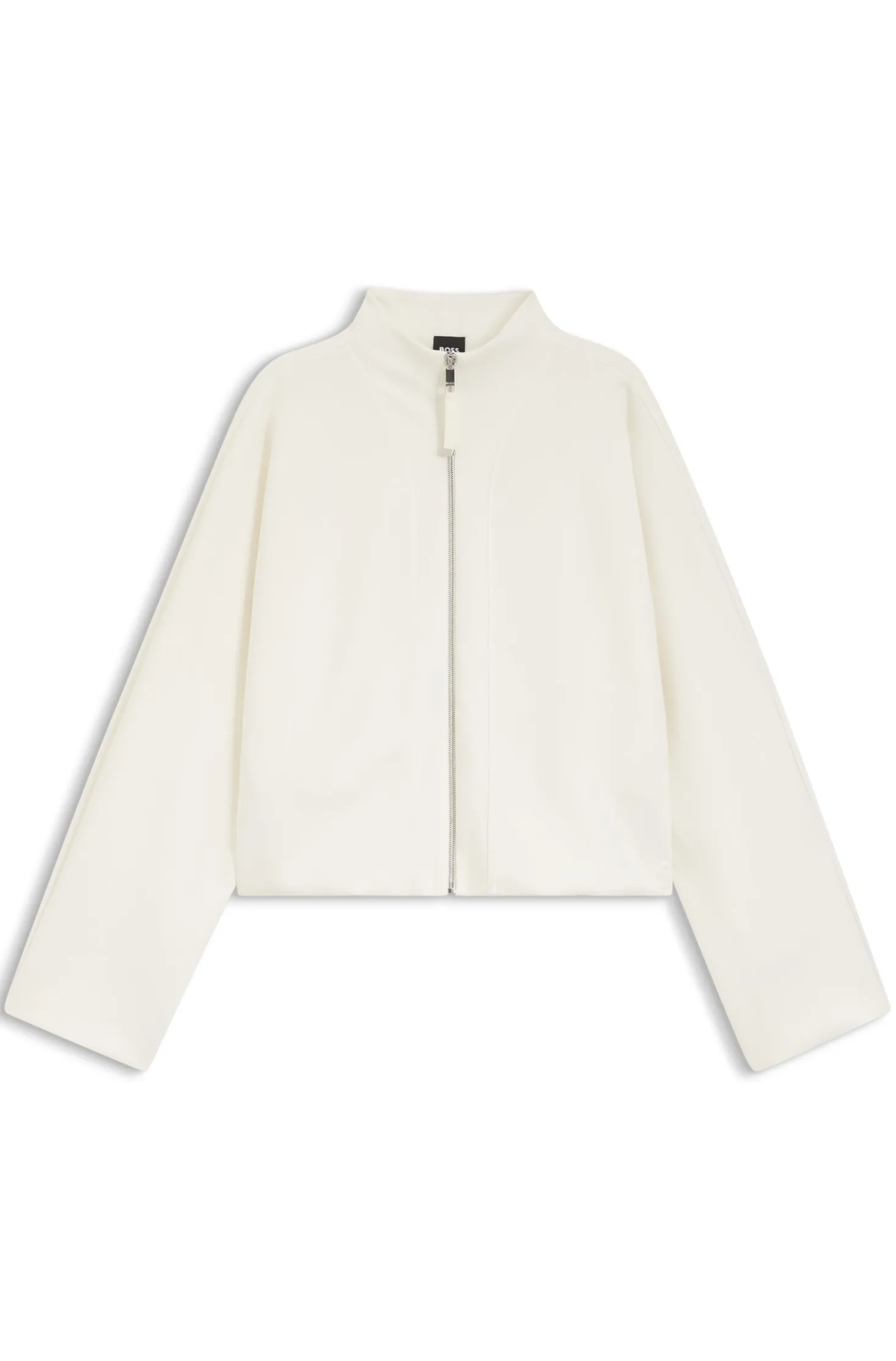 Loose-fit bomber jacket in stretch jersey