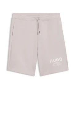 Loose-fit shorts in cotton terry with logo print