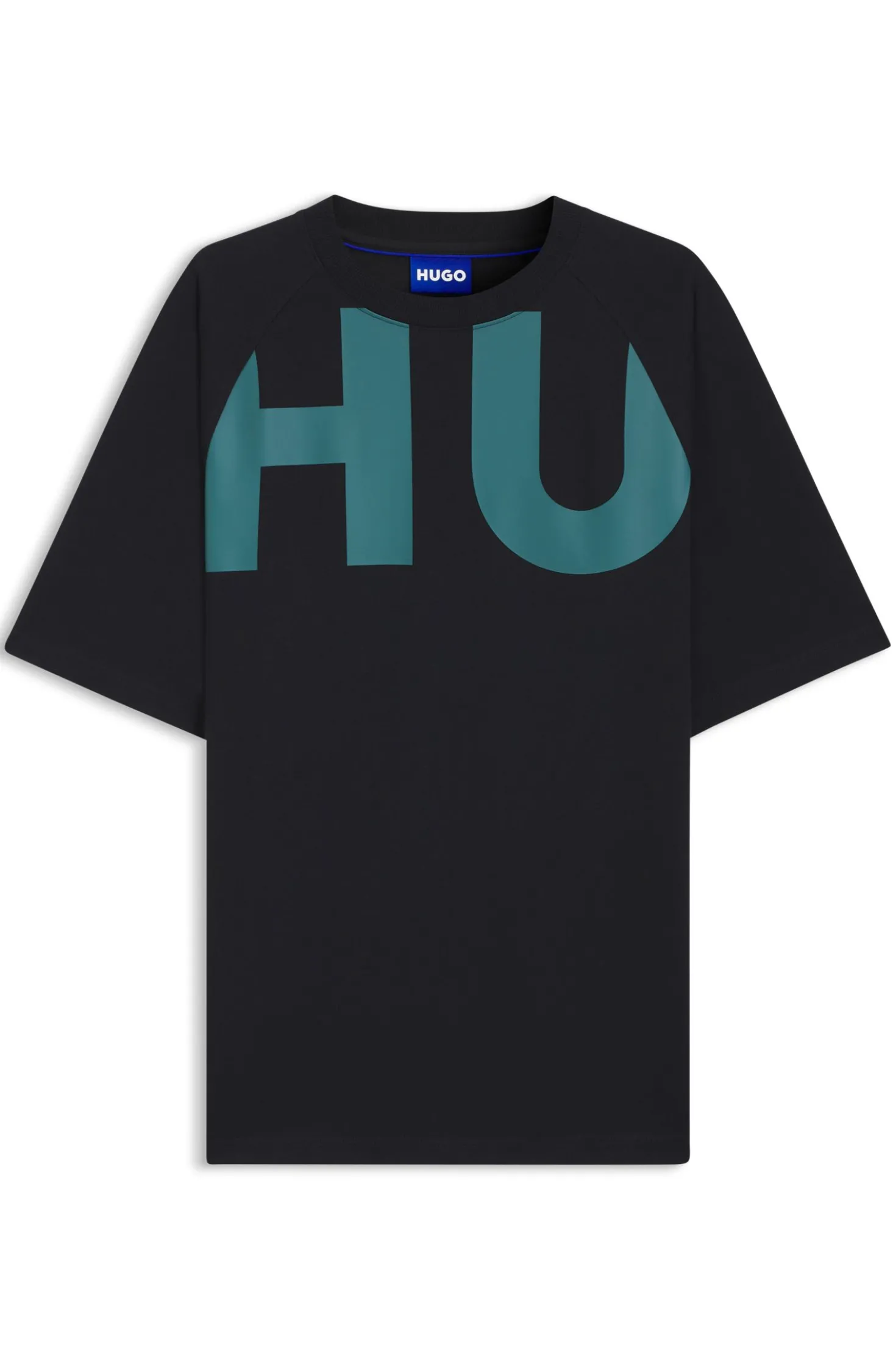 Loose-fit T-shirt in cotton jersey with wraparound logo