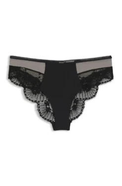 Low-rise briefs in lace and mesh