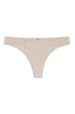 Low-rise briefs with lace and gold accents