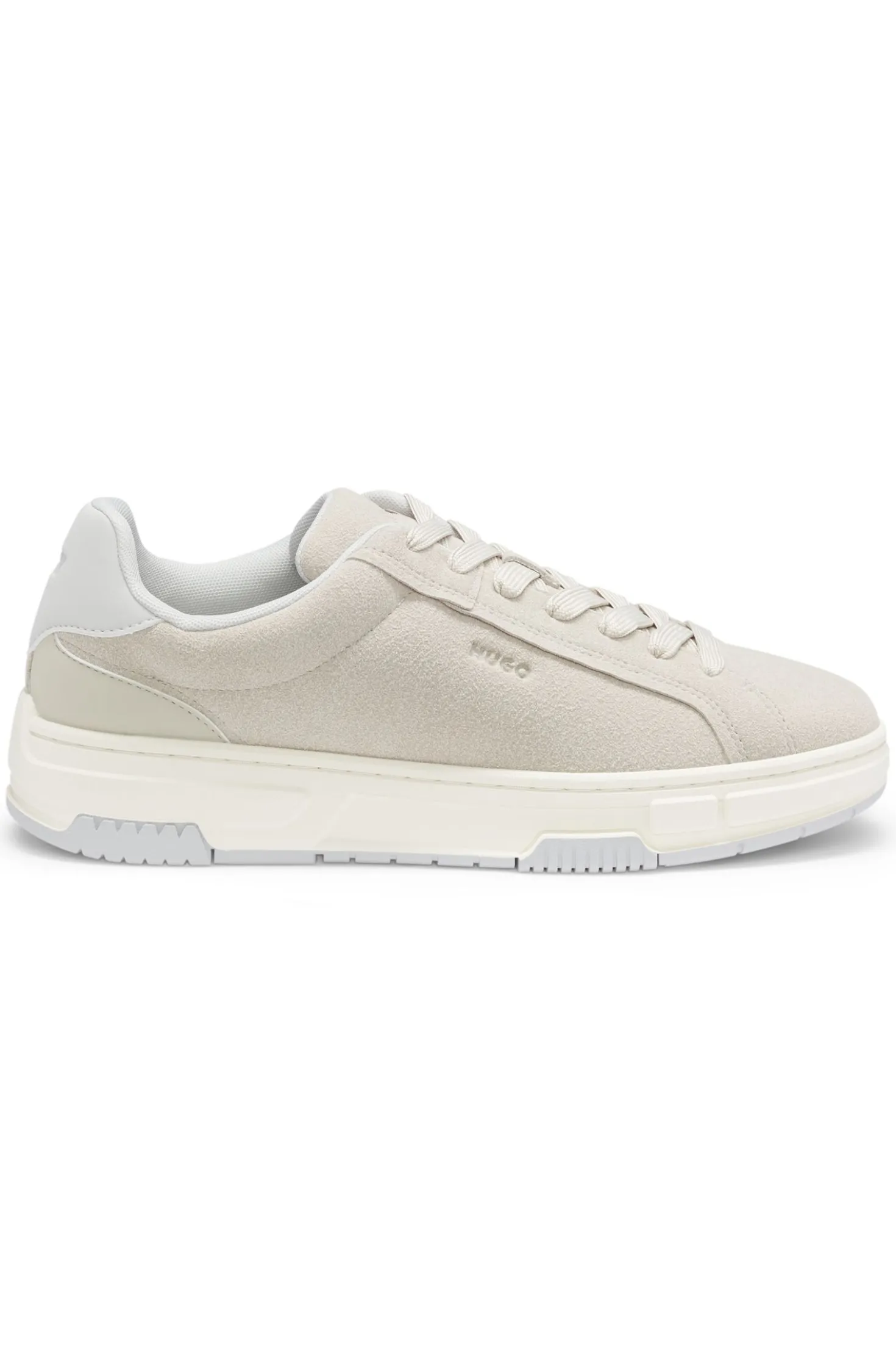 Low-top trainers in faux suede