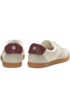 Low-top trainers with suede trims