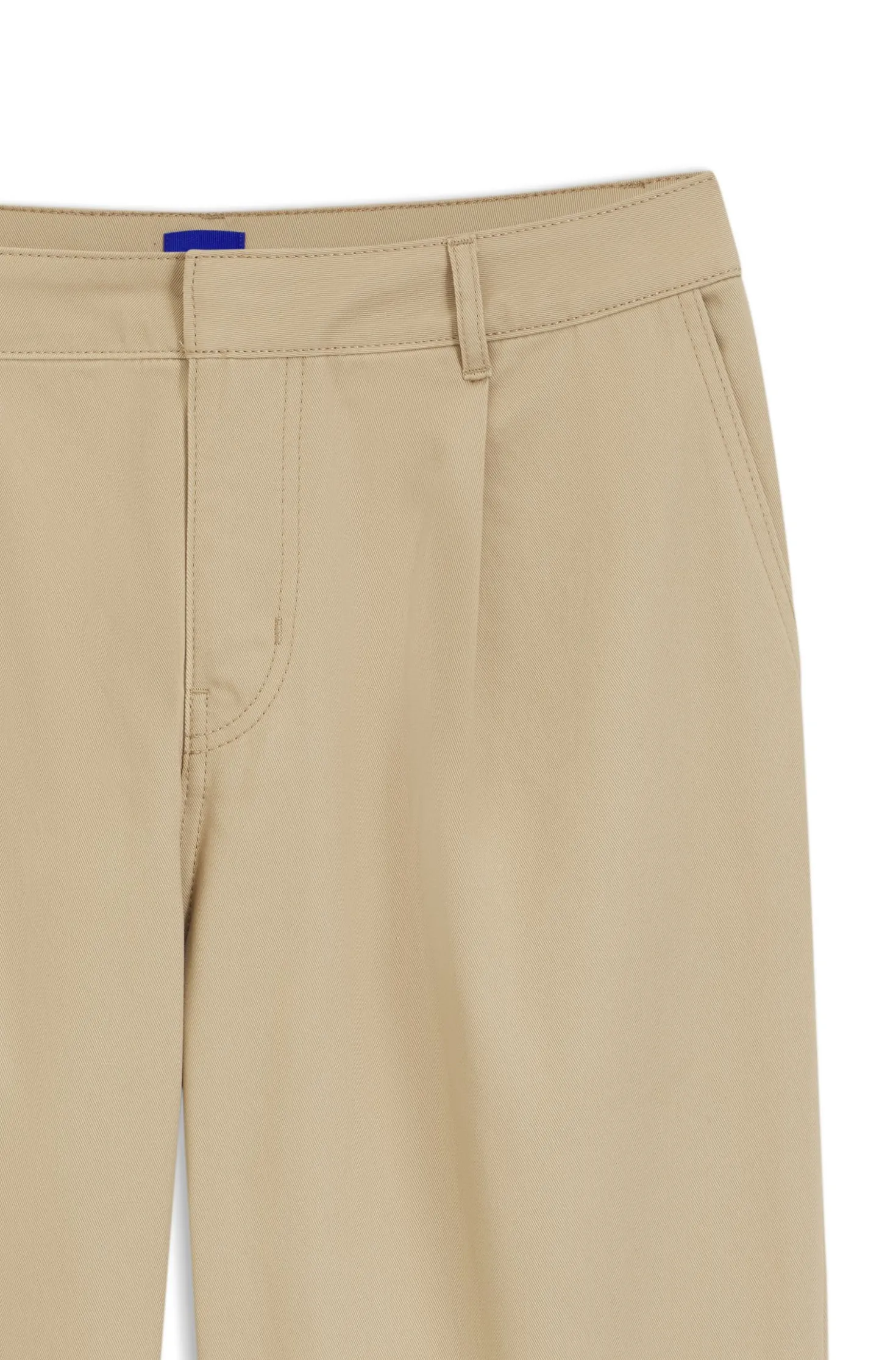 Low-waisted cotton trousers with paracord belt detail