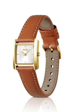 LUCY SCALA Leather-strap watch with square case