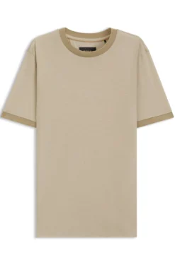 Luxe travel wool T-shirt with FK collar