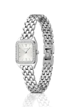 Mae Petite stainless-steel watch with crystal-set bezel