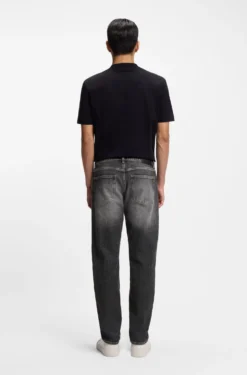 Maine regular-fit jeans in black stretch denim