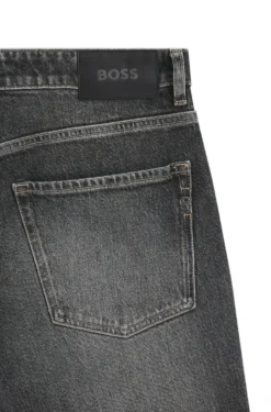 Maine regular-fit jeans in black stretch denim