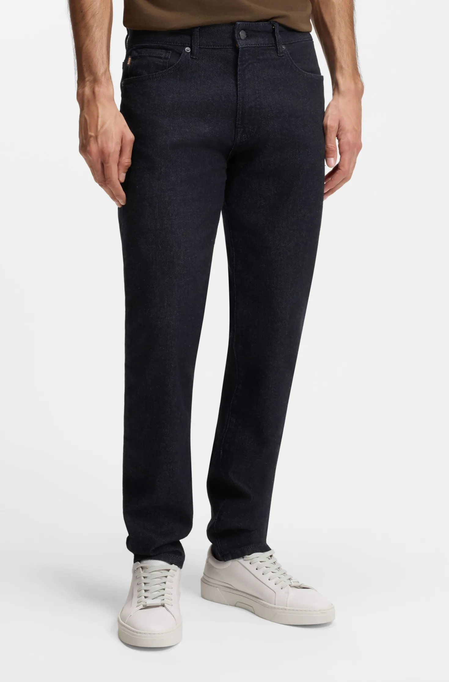 Maine regular-fit jeans in dark-blue stretch denim