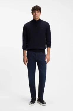 Maine regular-fit jeans in dark-blue denim
