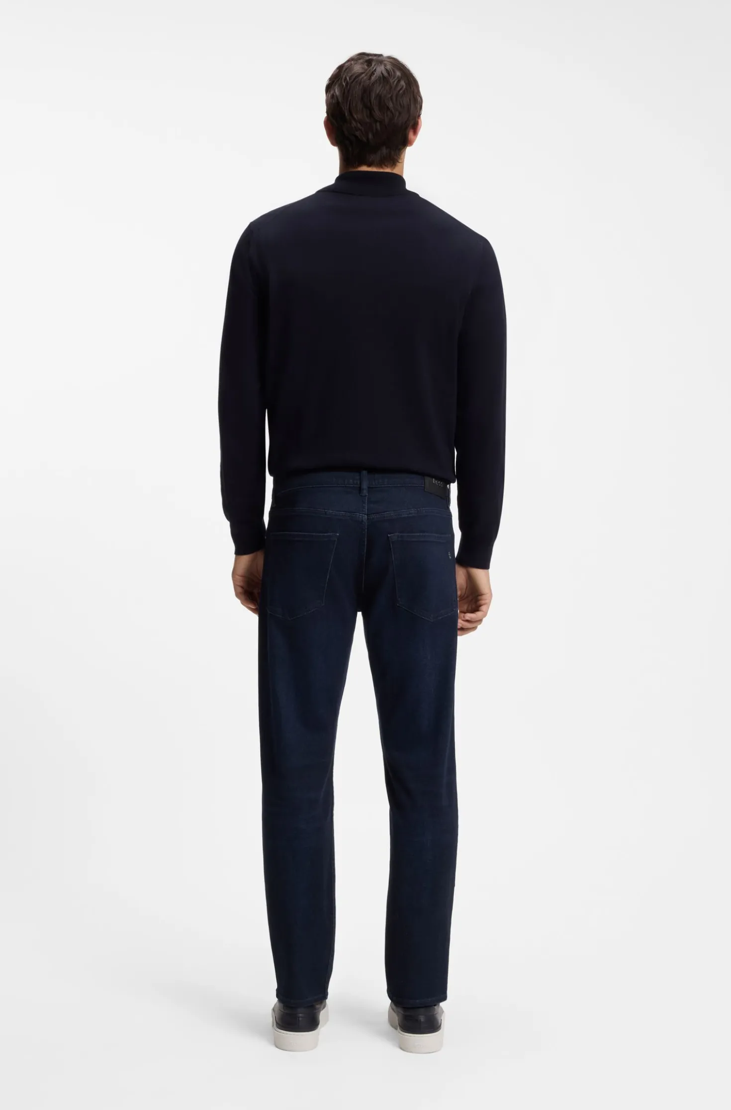 Maine regular-fit jeans in dark-blue denim