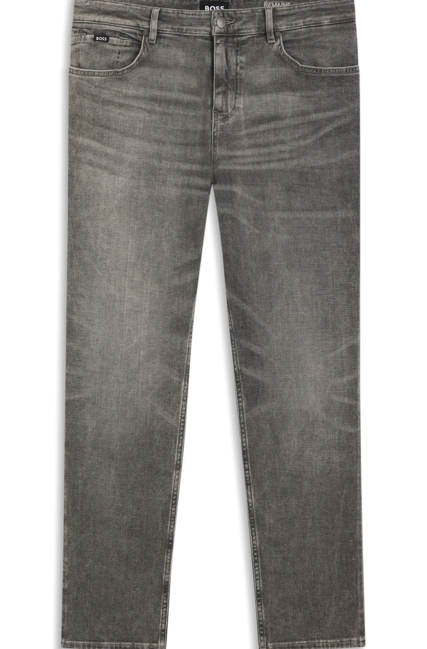 Maine regular-fit jeans in grey comfort-stretch denim