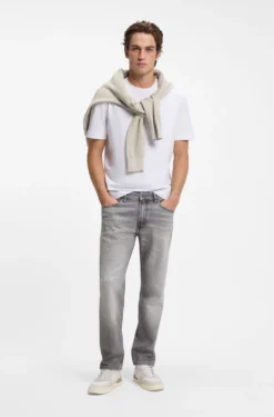 Maine regular-fit jeans in grey comfort-stretch denim