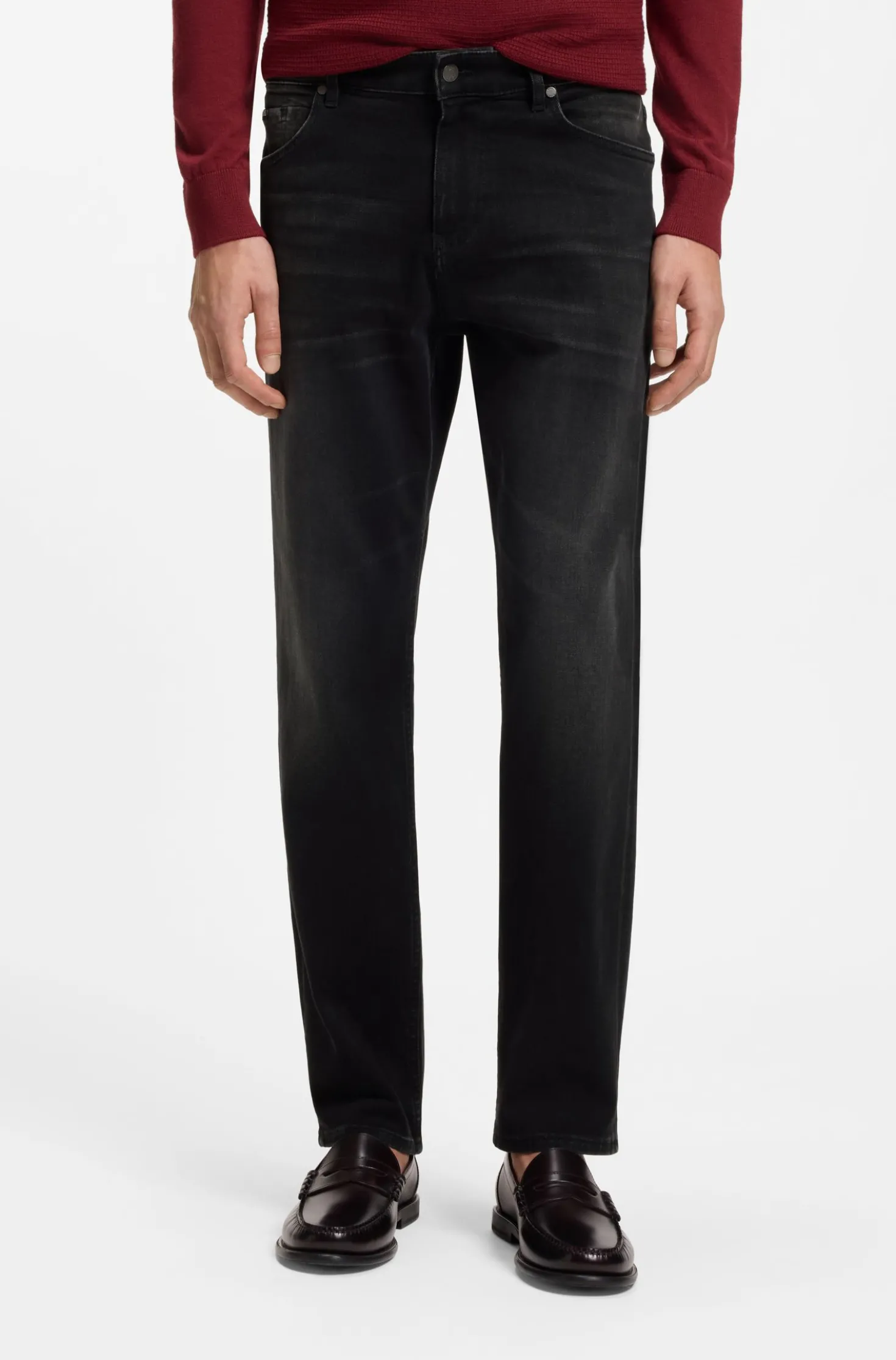 Maine regular-fit jeans in soft-touch denim