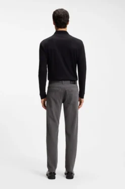 Maine regular-fit trousers in stretch-cotton dobby fabric