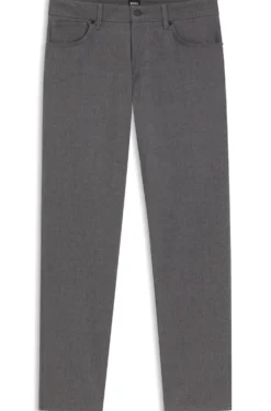 Maine regular-fit trousers in stretch-cotton dobby fabric
