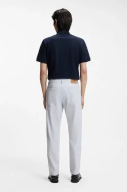 Maine regular-fit trousers in stretch-cotton dobby fabric