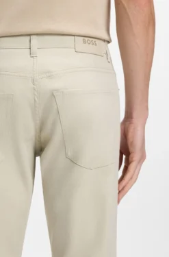 Maine regular-fit trousers in stretch-cotton dobby fabric